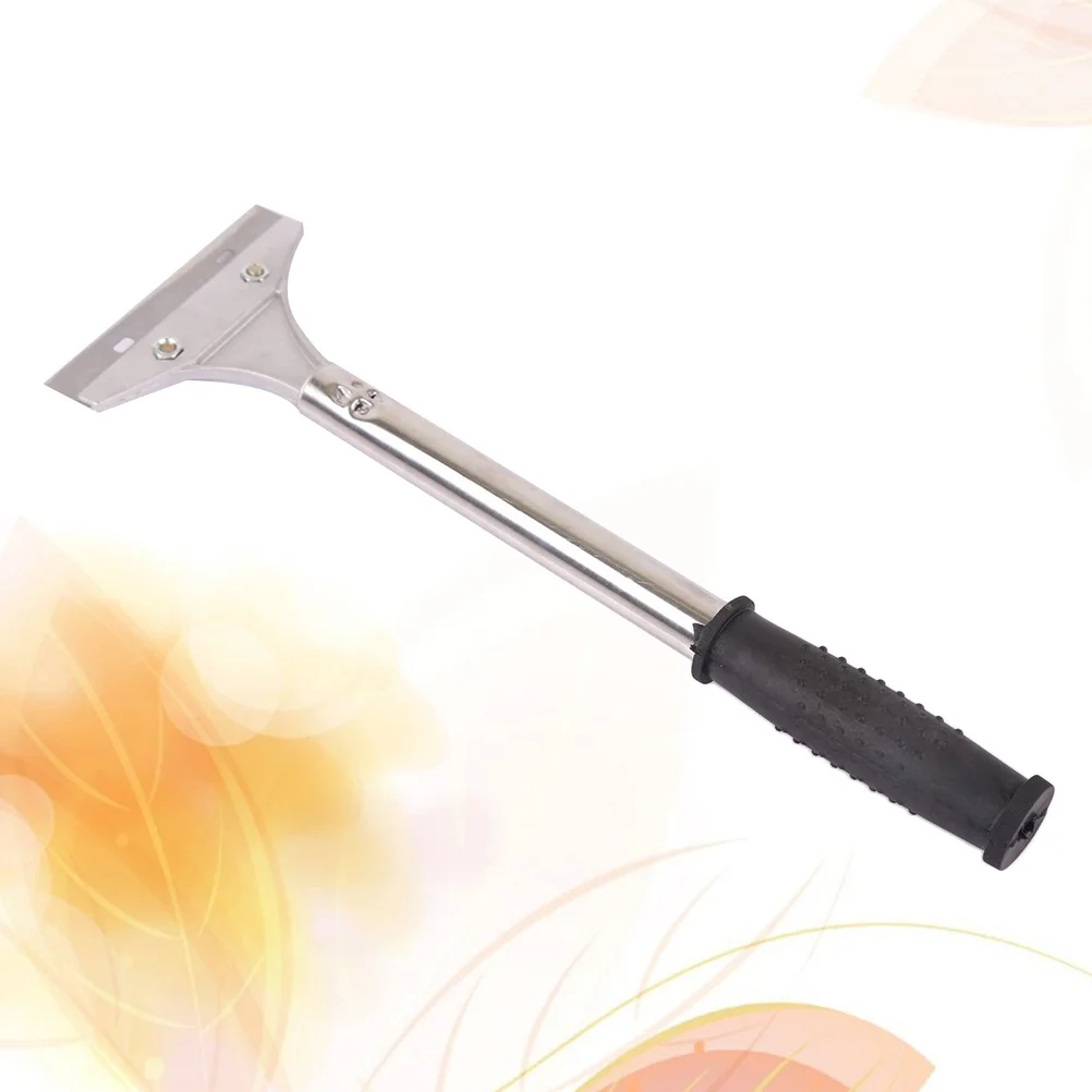 1pc Cleaning Scraper Long Handle Durable Metal Blade For Paint Glass Window Decal Adhesive Removal Heavy Duty Putty Knife Tool