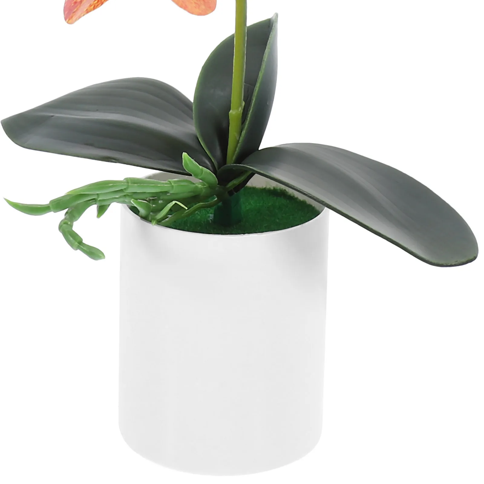 

Artificial Potted Orchid Flower Realistic Simulation Desktop Decoration Plastic Fake Potted Plant Tabletop Bonsai