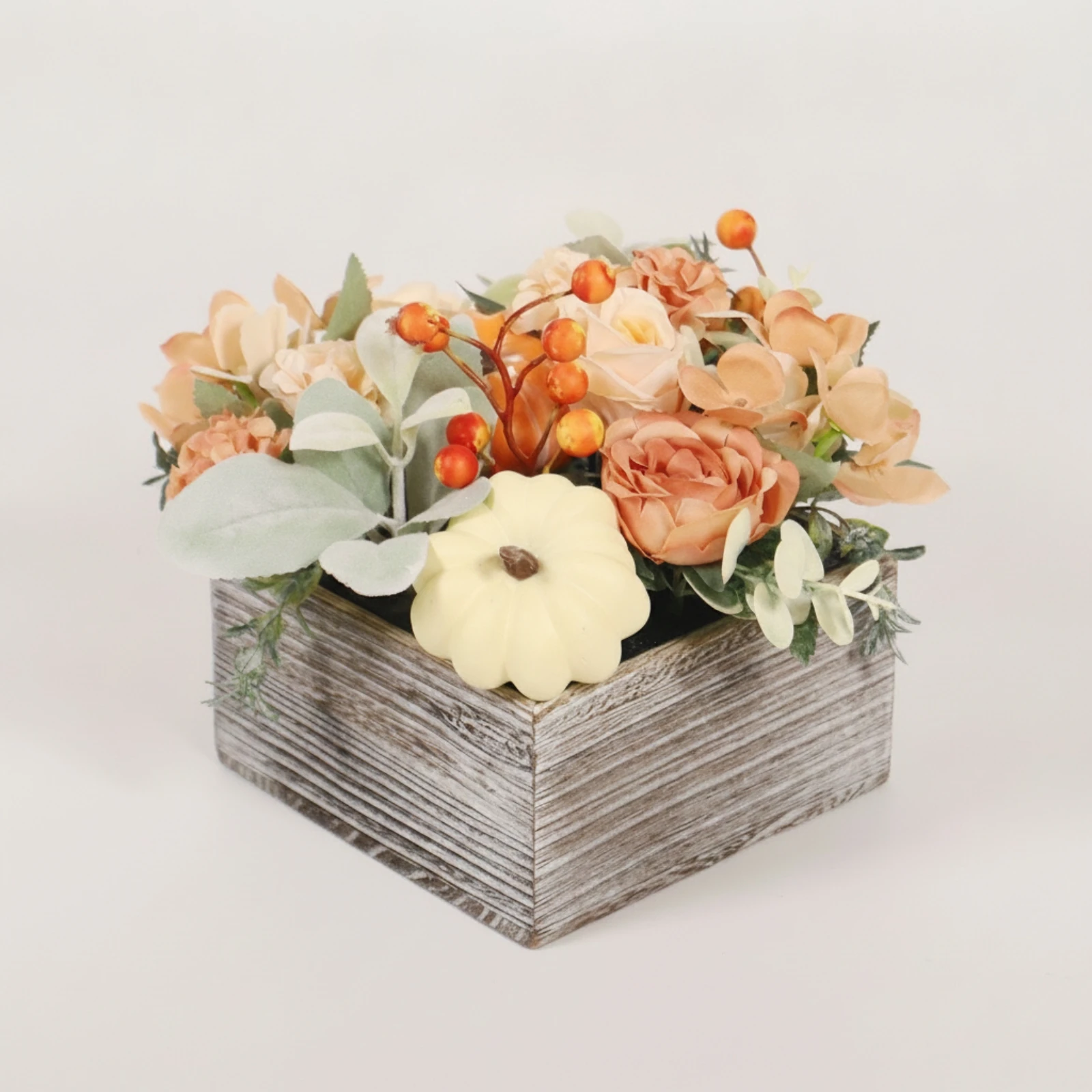 Flower Arrangement with Wooden - Home Decor Vase With Flowers 评论和价格