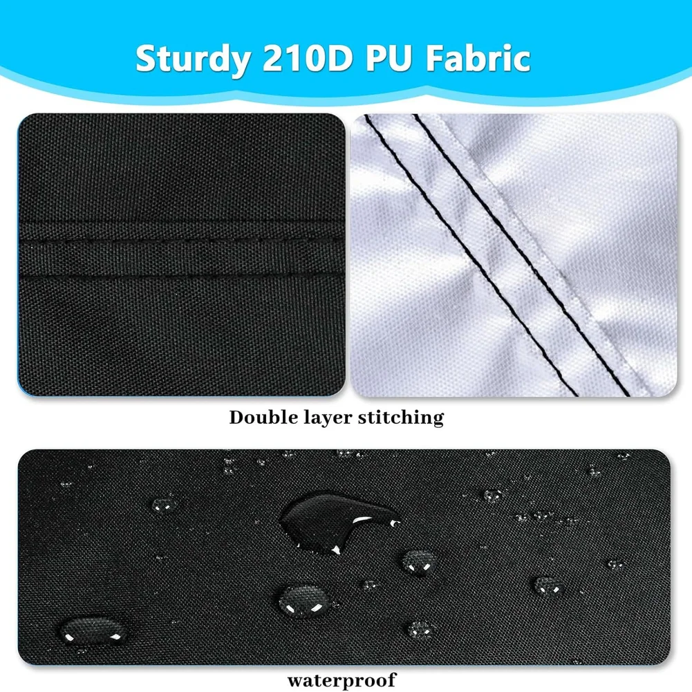 Pool Foldable Dust Cover For Outdoor Backyard Courtyard Silver-coated Oxford Cloth Rainproof Protective Cover For Swimming Pool