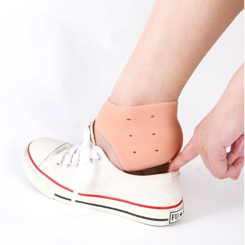 Silicone rachado calcanhar capa protetora, Meias rachado, Foot Crack Prevention Tool, Heel Crack Prevention Patch, 1 par