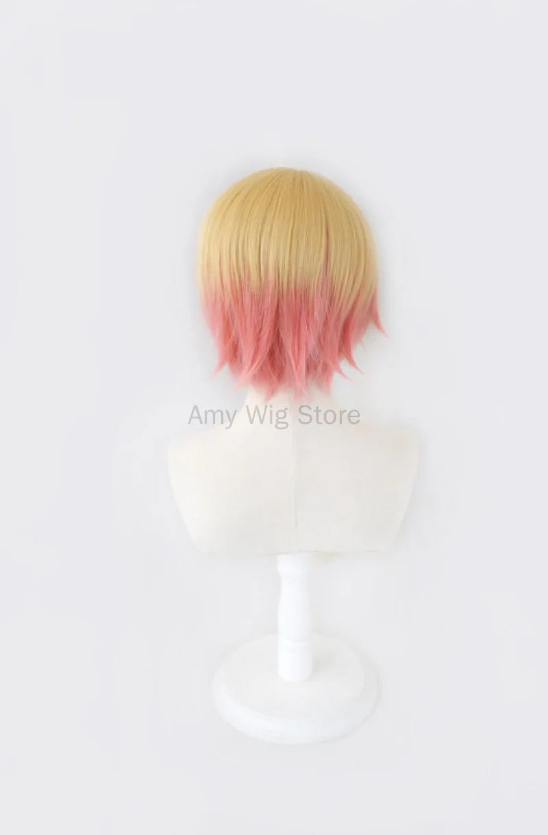 New Halloween Cosplay Tenma Tsukasa Cosplay Wig Anime 30cm Cosplay Hair Gradient Heat Resistant Wigs