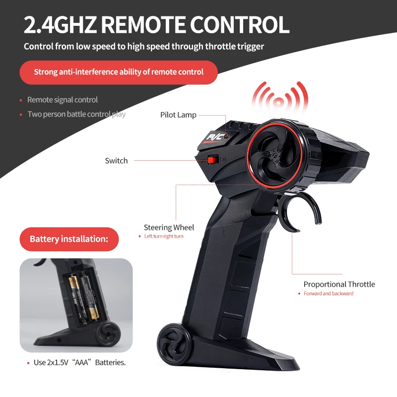 ของเล่น mobil REMOTE CONTROL สำหรับเด็กรุ่นรถแข่งของเล่นผาดโผนสีสันสดใส JJRC ของเล่นสำหรับเด็ก