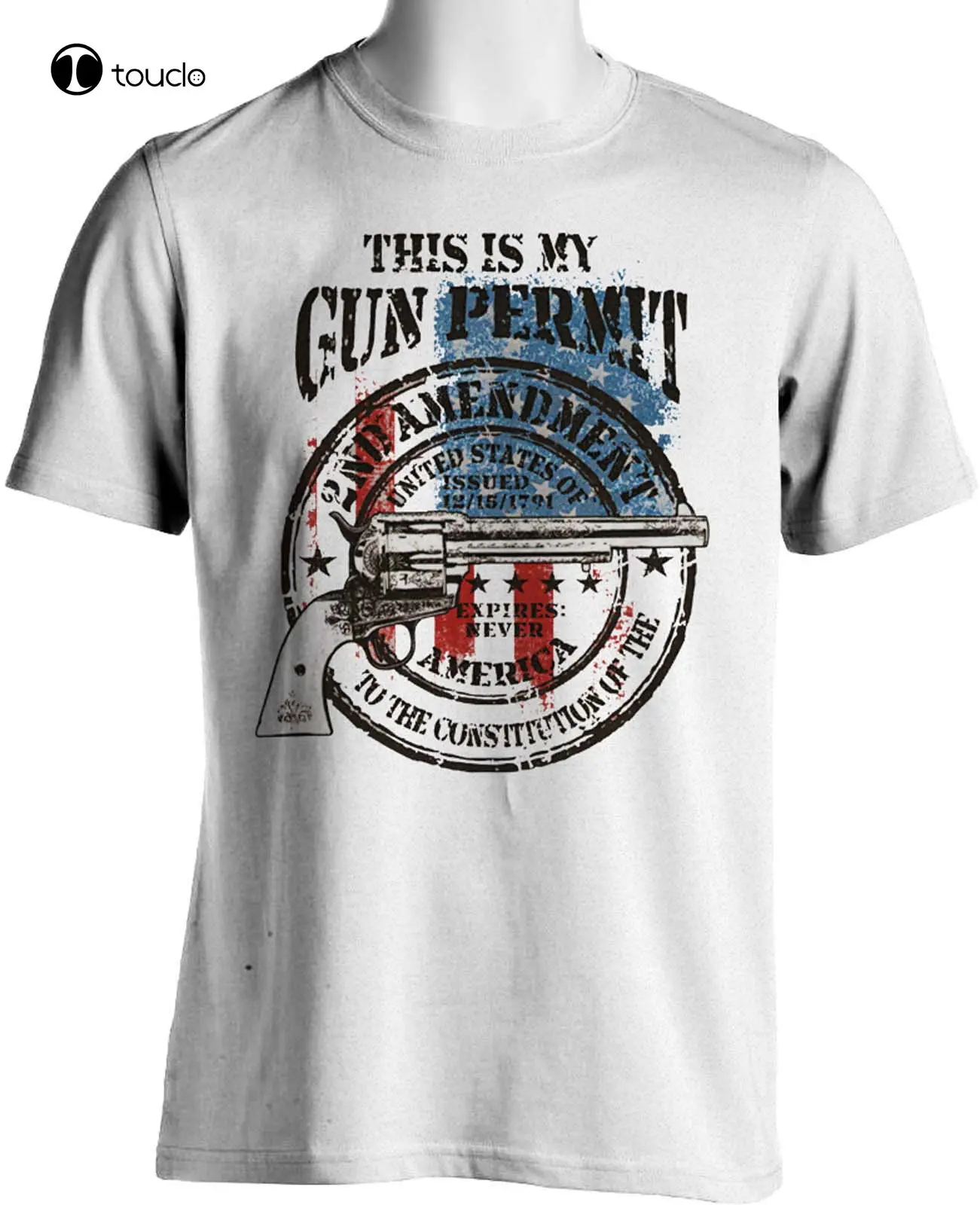 New Summer High Quality Tee Shirt This My Gun Permit 2Nd Amendment T Shirt American Constitution Cool T-Shirt Fashion Funny New