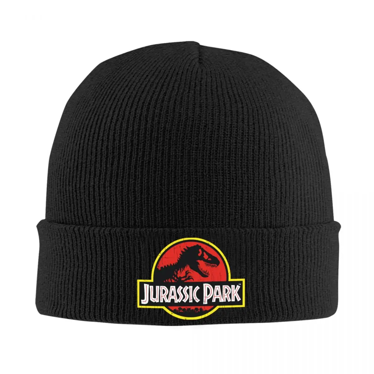 Jurassic Park Knitted Caps Women's Men's Skullies Beanies Winter Hats Warm Cap