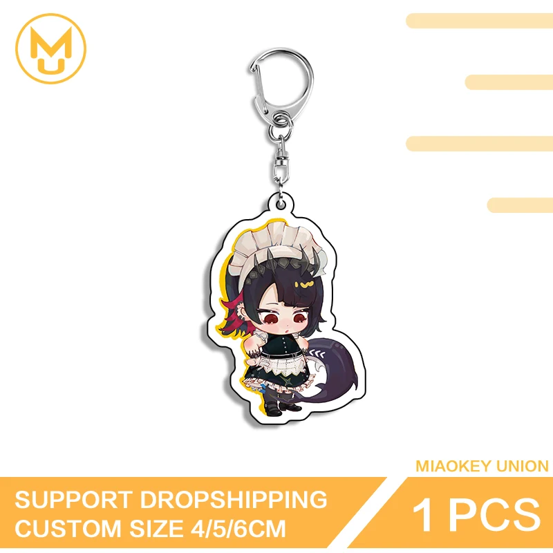 Zenless Zone Zero Ellen Joe Cute Maid Uniform Acrylic Keyring Waterproof Charming Advance Guard Backpack Decor Collection