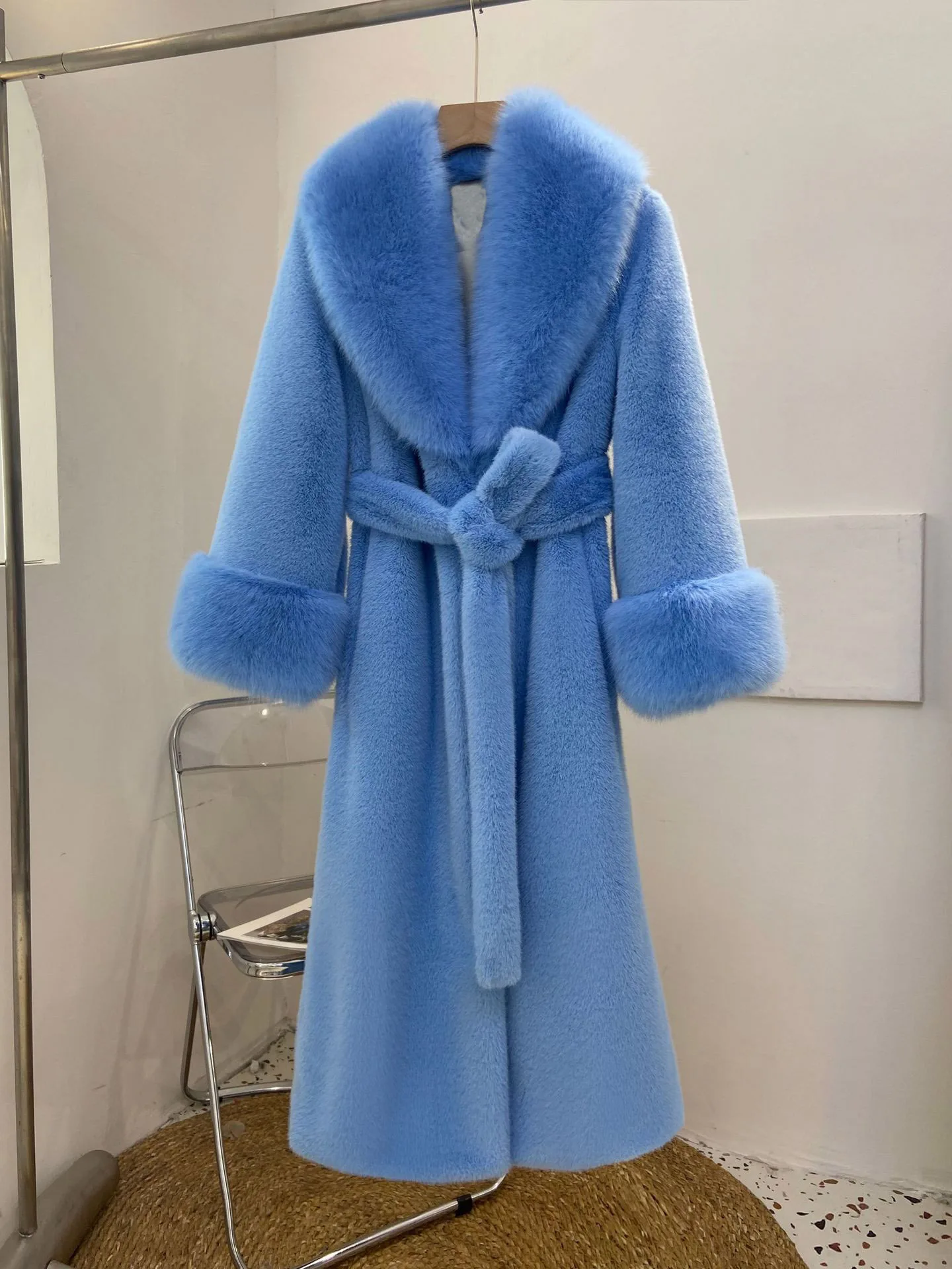 

Женская одежда 2025 г., пальто из искусственного меха норки, защита окружающей среды, новинка зимы 1117