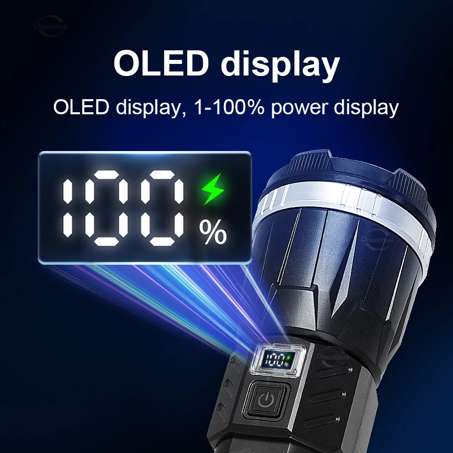 850000000LM Most Powerful LED Flashlights Ultra Bright Long Range 5000M Torch Light Zoomable Portable Lamp With Bracket Light