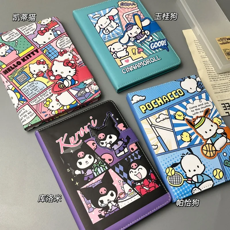 

Kawaii Kuromi Cinnamoroll Hello Kitty Sanrio Cute Magnetic Notebook Student Ledger Children Gifts Lovely Design for Girls