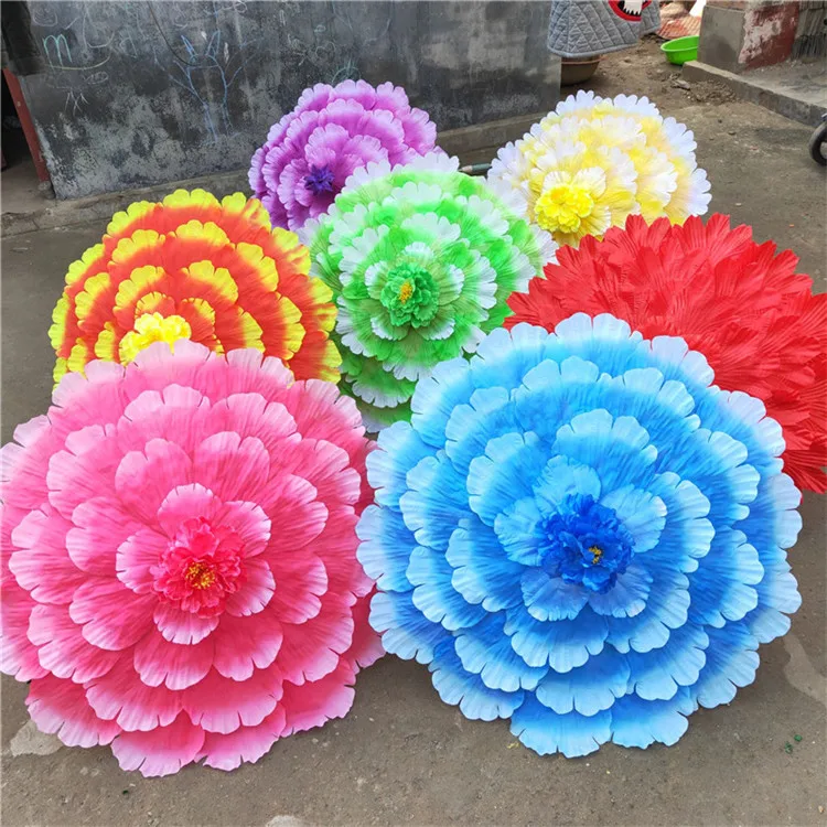 1/5pcs 70cm Retro Chinese Peony Flower Umbrella for Children Kids Dance Performance Props Wedding Decoration