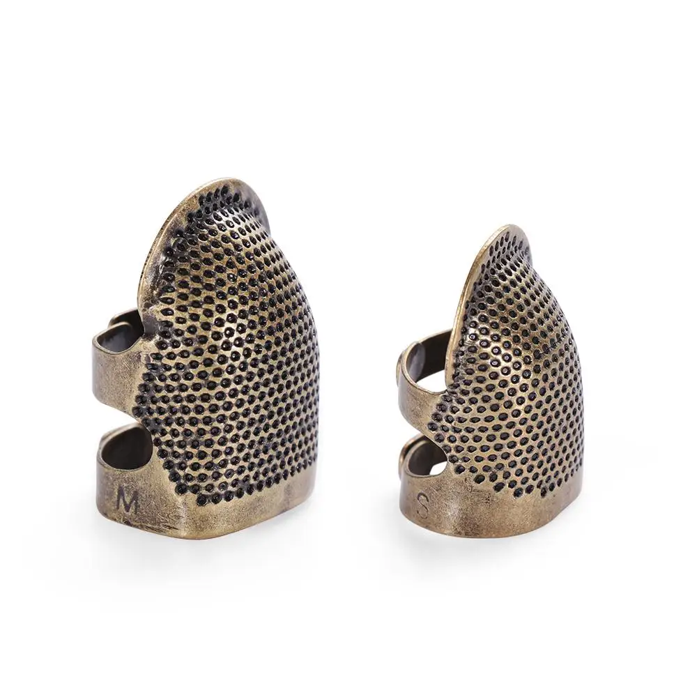 Stitching Tools Handworking Vintage Gold Finger Protector Metal Antique Ring Needle Thimble