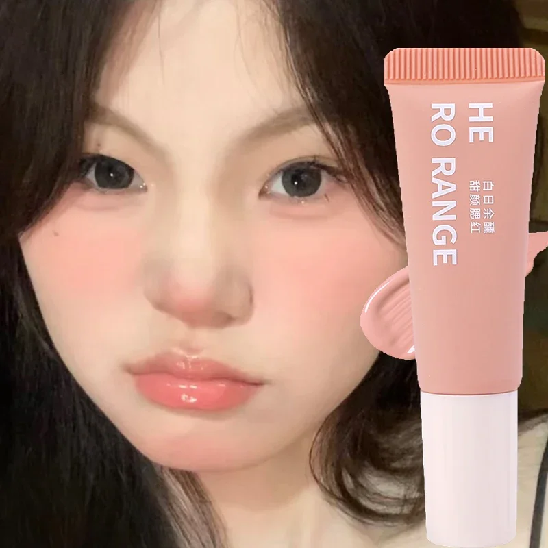 Moisturizing Liquid Blush กันน้ํายาวนานสี Rendering Natural Brightening Cheek Rouge ครีมกํามะหยี่ Facial Blush เครื่องสําอาง