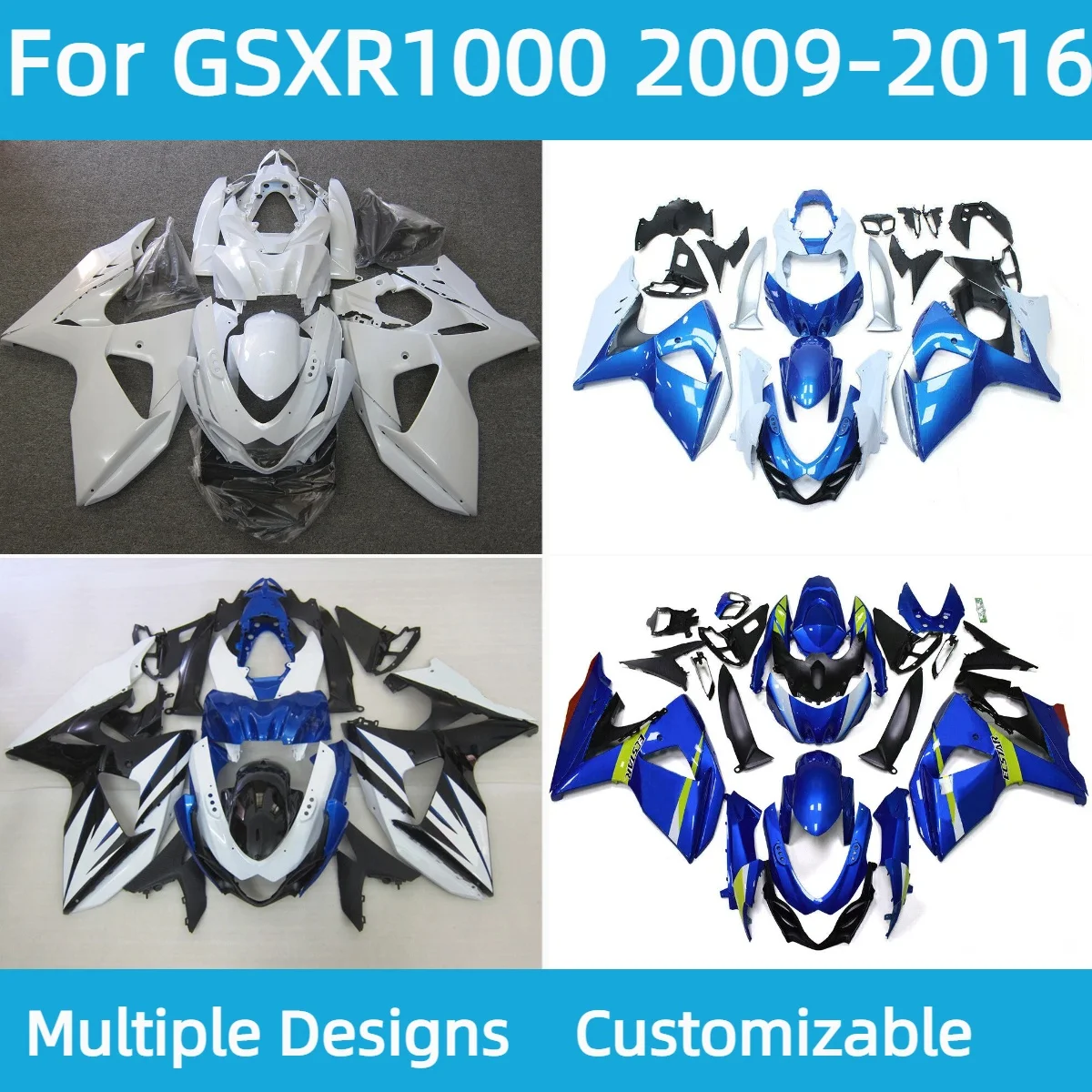 For GSXR1000 2009-2016 Motorcycle Fairings GSXR 1000 09-16 Accessories Injection Bodywork Fairing Kit