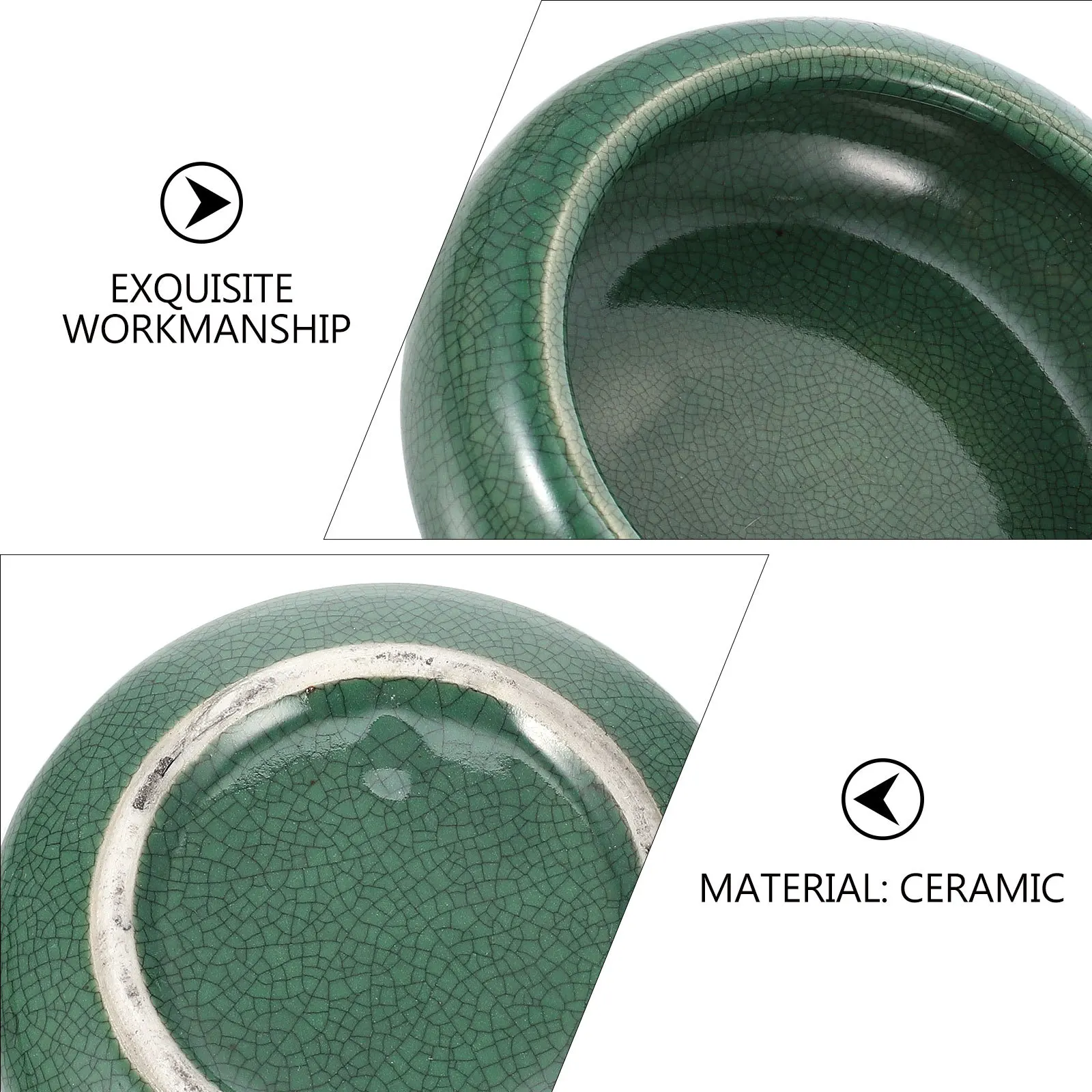 

Ceramic Ink Brush Washer Durable Lightweight Portable Ink Storage Holder Home Sumi Brush Washer Calligraphy Tool
