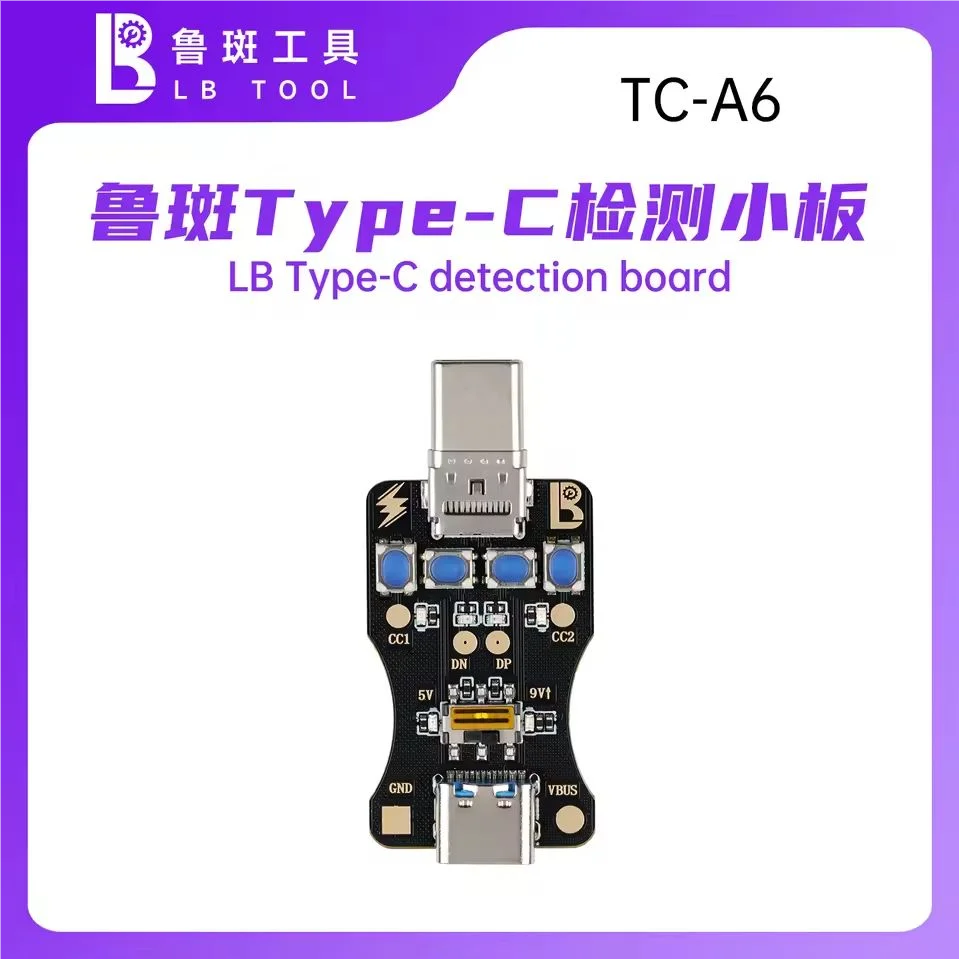 LB Tool TC-A6 Type-C Detection Board Tail Plug Tester Fault Checking USB C Charging Interface Repair Tool For Android Series