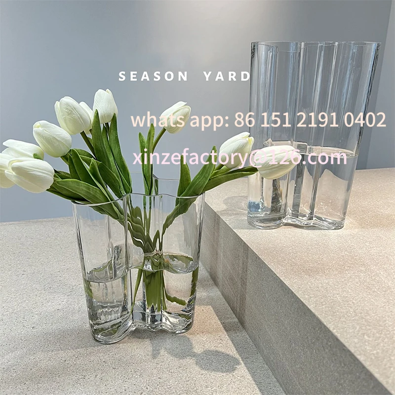 الحد الأدنى للتخصيص فندق waza ze Szkła kryszagamulah domowy فندق blat do salonu Wazon ozdobny ręingly robione przezrocz