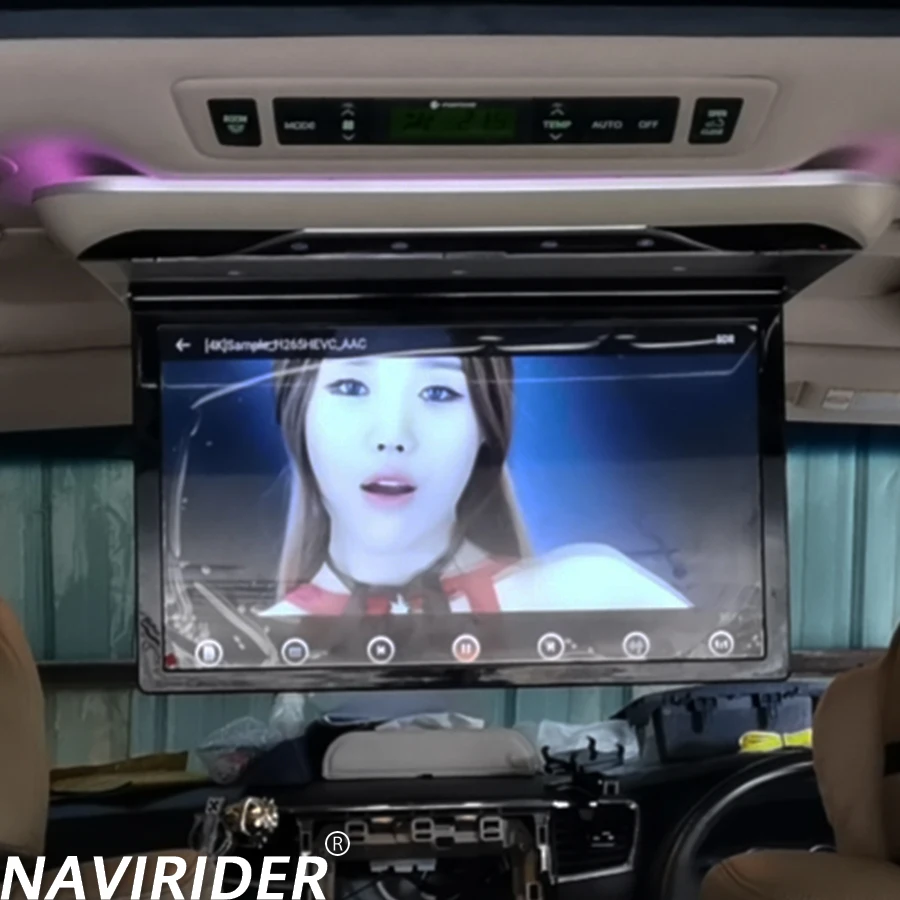 19inch MP5 Roof Ceiling Monitor Multimedia For Toyota Alphard 20 Vellfire 30 40 Video Player Universal Car with HDMI Input HD