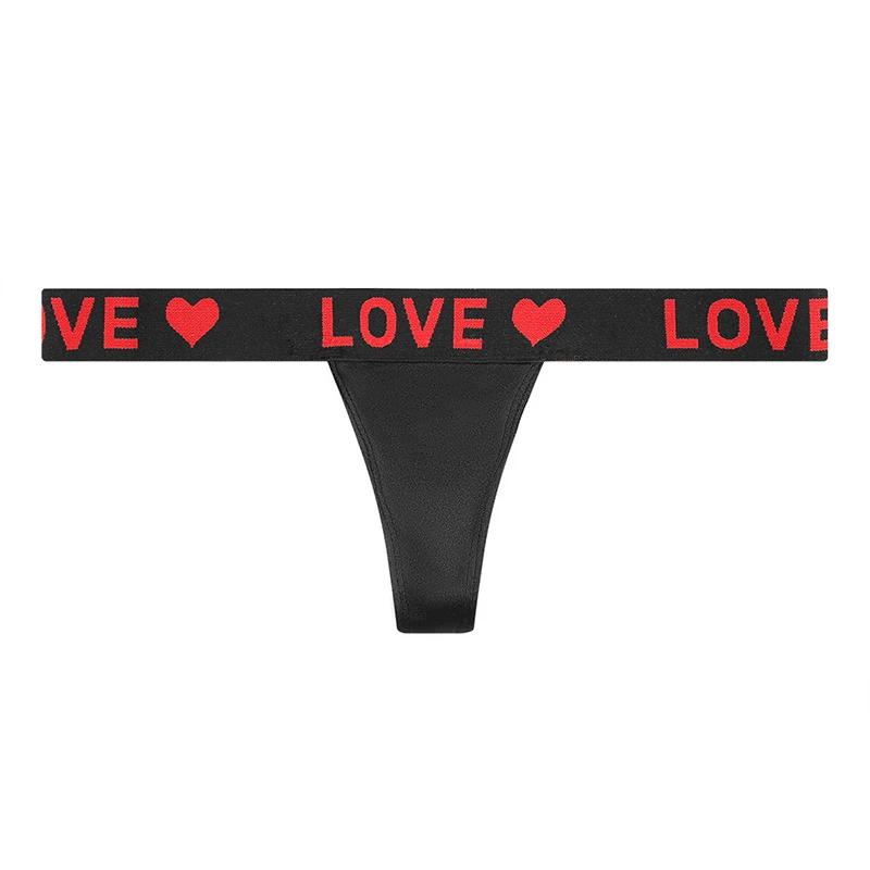 Women's thong LOVE wide brimmed low waisted sexy  Female underwear abundant flow menstrual panties Seamless women panties