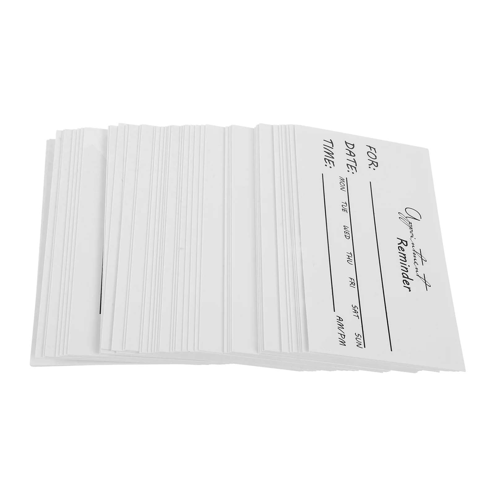 Tarjeta de recordatorio de cita de piezas, tarjetas de fiesta, limpieza de negocios, papel blanco delicado para 50