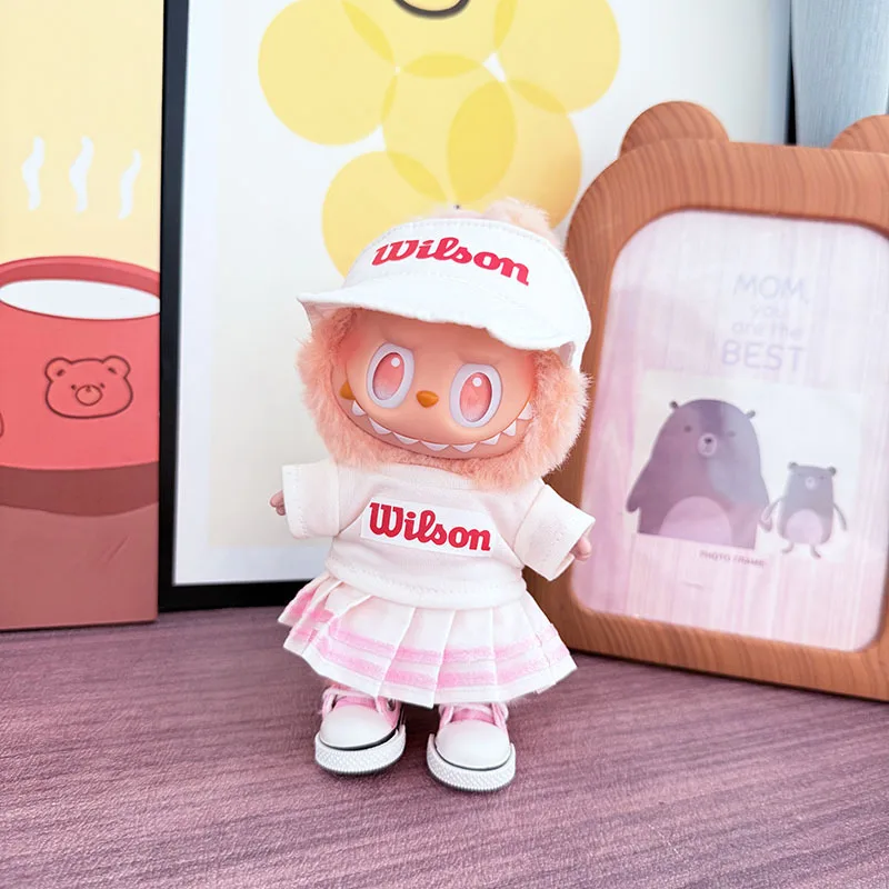 Pour les vêtements de Labubu, tenue pull rayée assortie avec pendentif de chapeau, peut correspondre selon vos préférences, accessoires Labubu