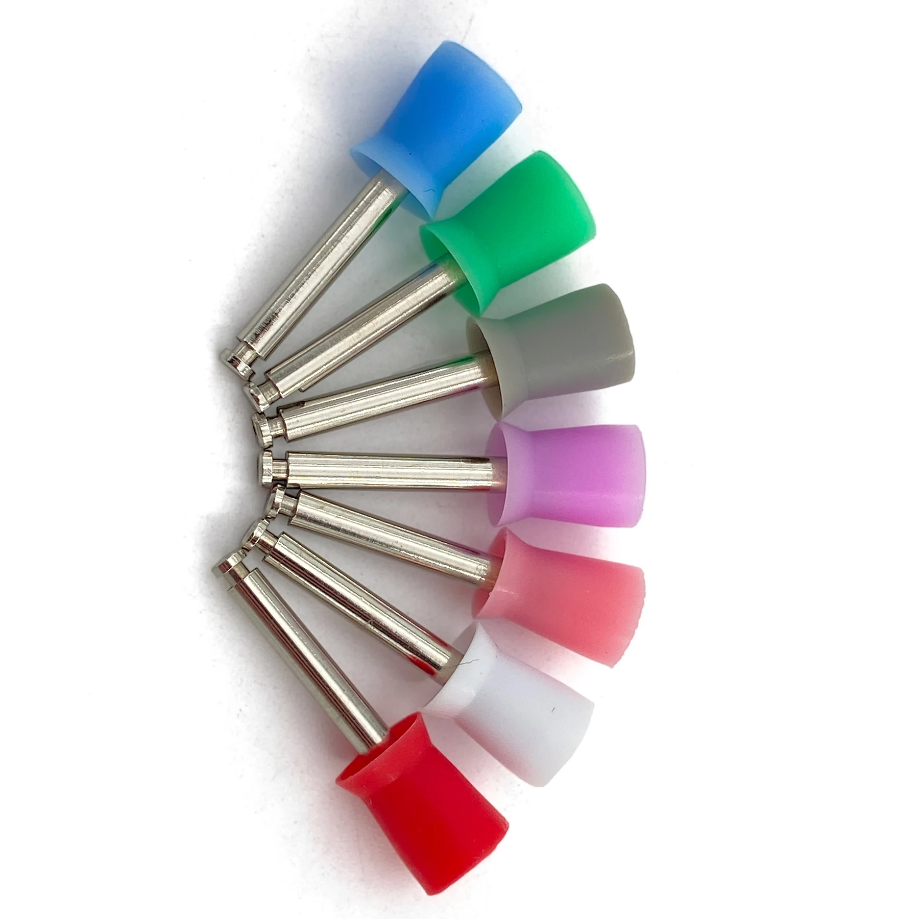 50 قطعة كوب تلميع الأسنان الملمع Prophy كوب مطاطي مزلاج ملون مزيج نمط أداة طبيب الأسنان أدوات المختبر RA عرقوب #4