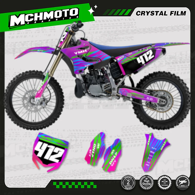

MCHMFG For YAMAHA YZ125 YZ250 YZ 125 250 2015-2021 YZ250X 2016-2021 Full Set Motorcycle Graphics Decal Stickers