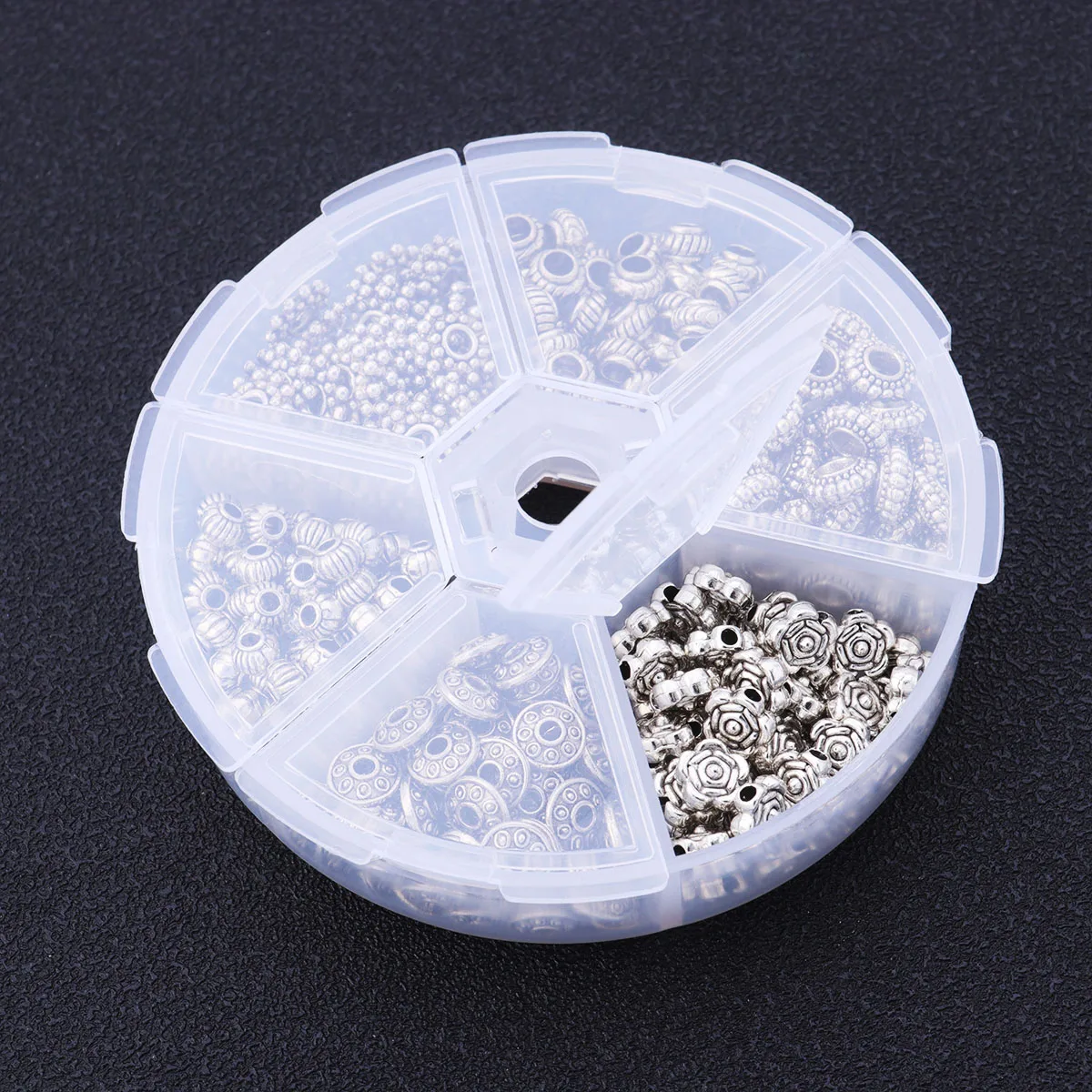 

300 Pcs Mixed Pendants Flower Charms Tibetan Silver Jewelry Making Art Craft Alloy Spacer Beads