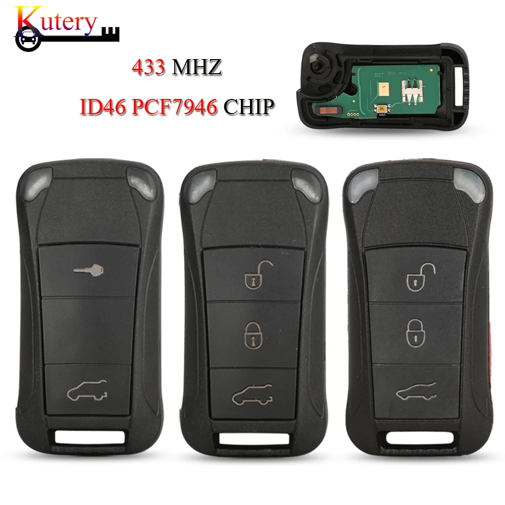 jingyuqin składany zdalny inteligentny klucz samochodowy do Porsche GTS Cayenne 2/3/4 przyciski 315/433Mhz ID46 PCF7946 Chip półinteligentny