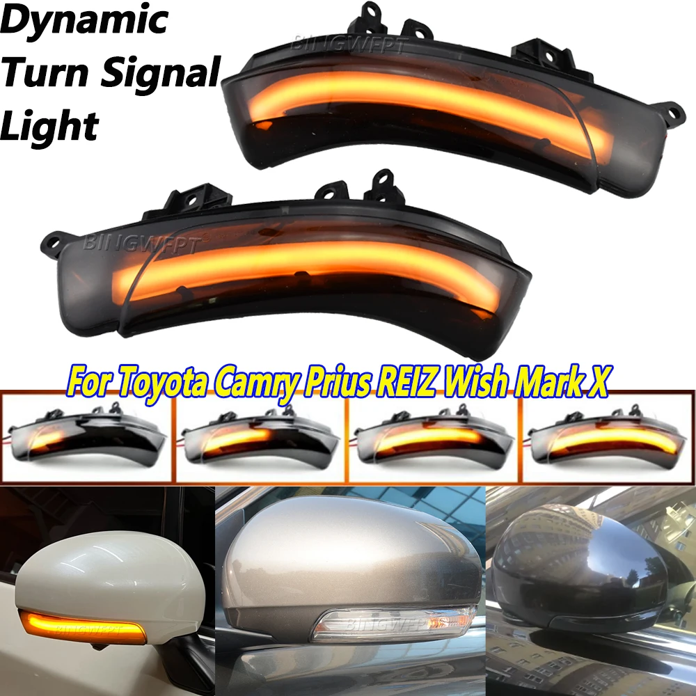 High Quality Rear Mirror Lamp Parts For Toyota Camry Prius ZVW30 REIZ Wish Mark X Crown Avalon 2008-2015 Turn Signal Indicator