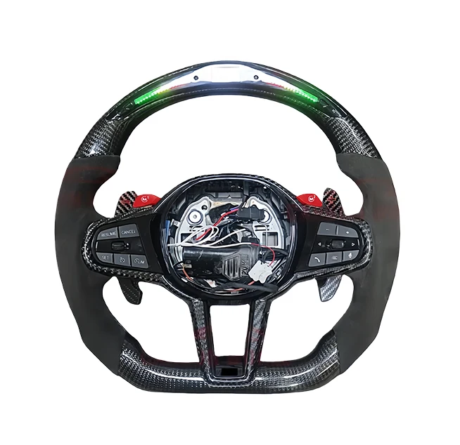 

Customized New Carbon Fiber LED Suede Steering Wheel for BMW G20 G80 G22 G82 G30 G31 G32 G11 G12Steering Wheel