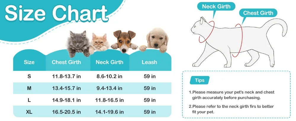 Reflective Cat Harness And Leash Set Adjustable Vest For Cats_voghion.com
