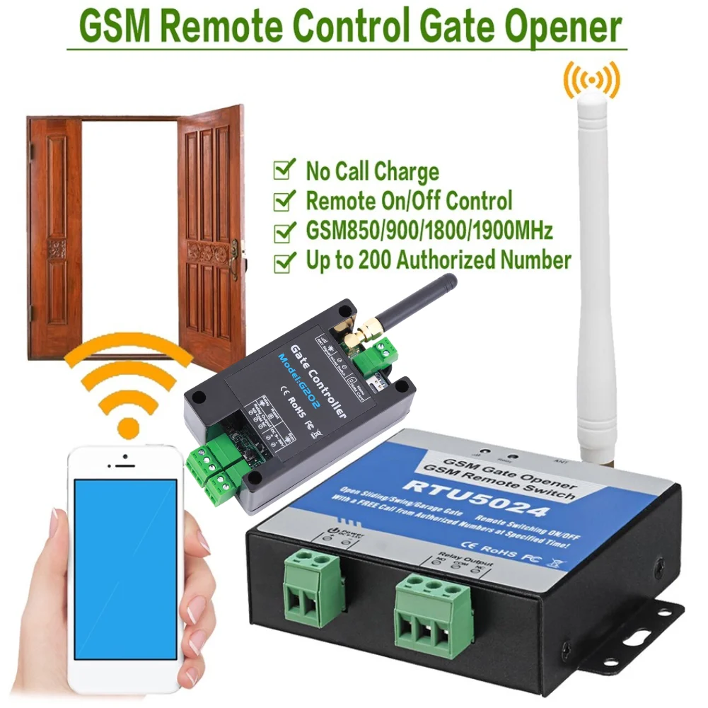 RTU5024 GSM Gate Opener Relay Wireless Remote Control On/Off Door Access Switch for Household Bedroom Accessories