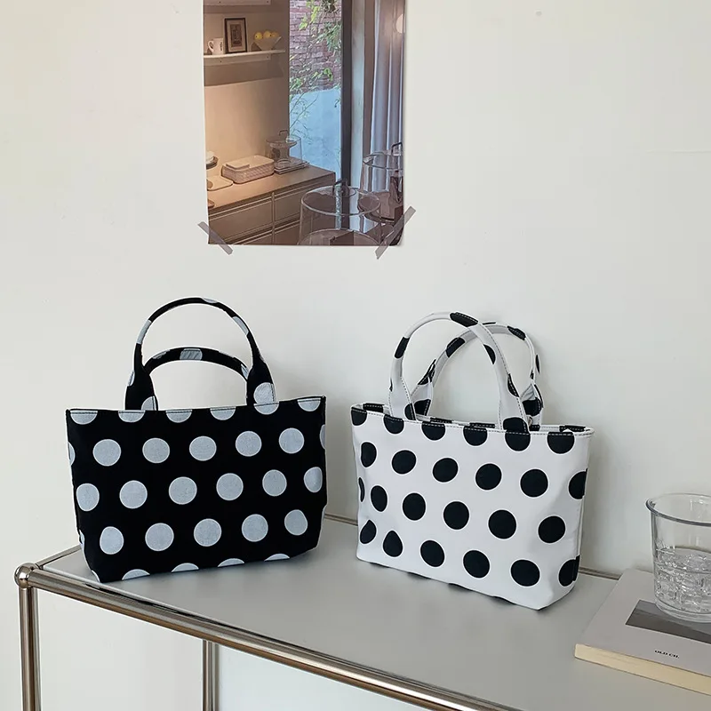 

Fashion Polka Dot Handbag Small Fresh Dot Design Shoulder Crossbody Bag Casual Large Capacity Tote Bag Womencommuting Handbag