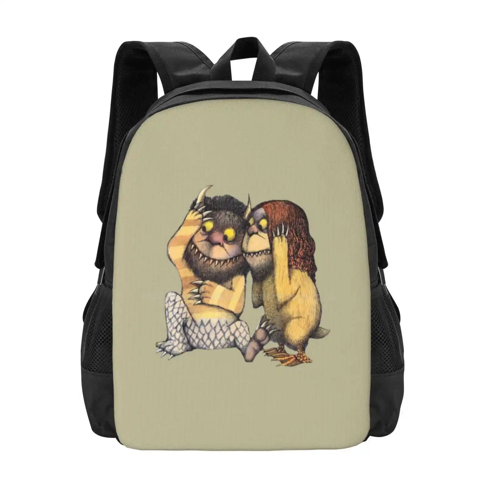 

Рюкзак с 3d принтом «Дикий монстр» и животными, студенческая сумка, «Где дикие вещи», книга «Rumpus Crown», анонимные животные