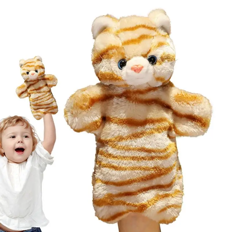 Kat Handpop Storytelling Zachte Handpop Kat Dierenpoppen Dieren Knuffel Fantasierijk Pretend Educatief Speelgoed Voor Kinderen
