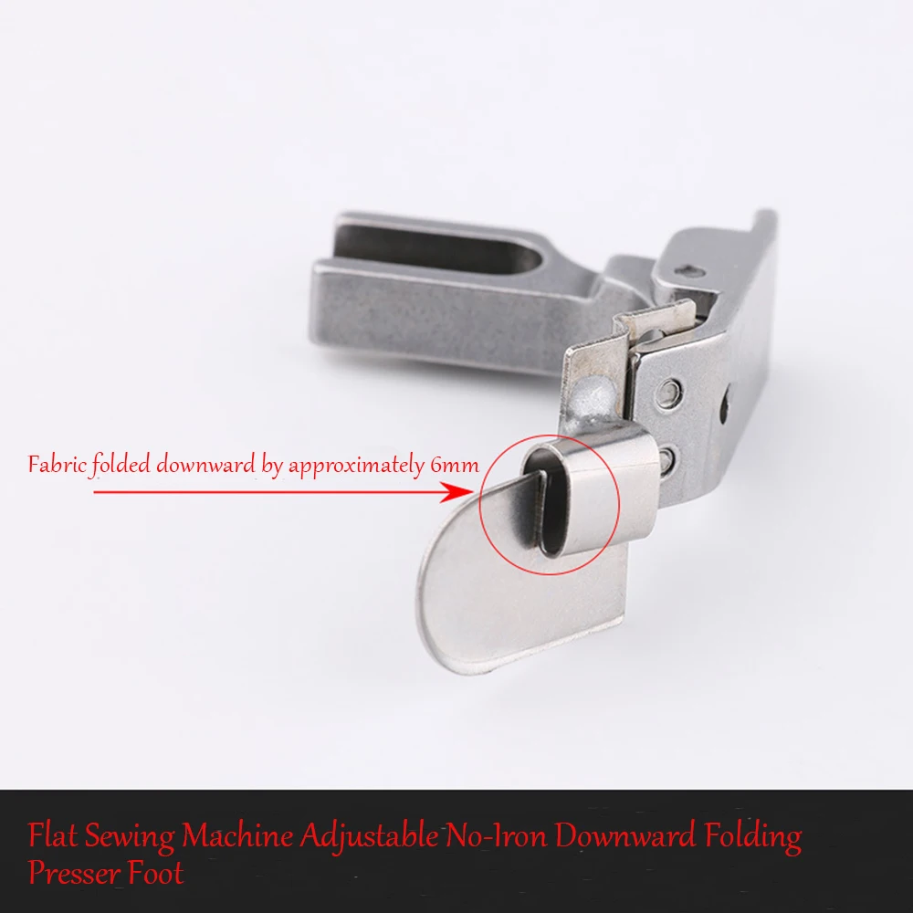 Flatbed Sewing Machine No - Ironing Downward Folding Presser Foot, Adjustable for Computerized Flat - bed Sewing Machine, Suitab