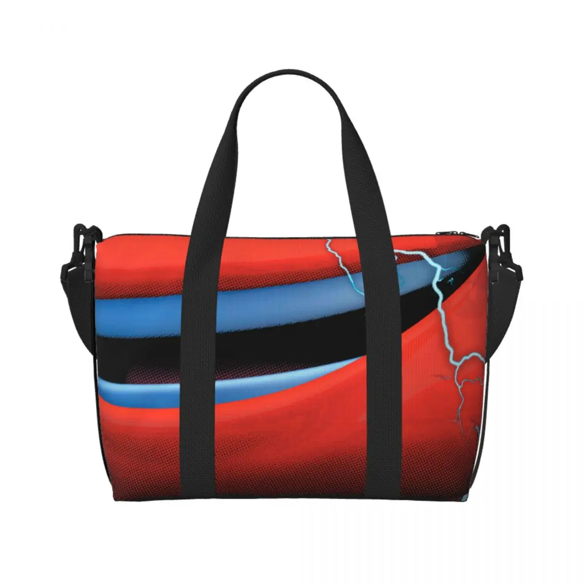 

Изготовленная на заказ сумка-тоут с рисунком молнии 95, автомобили Kingdom, анимация, женская большая вместительная пляжная сумка для спортзала, дорожная сумка на плечо