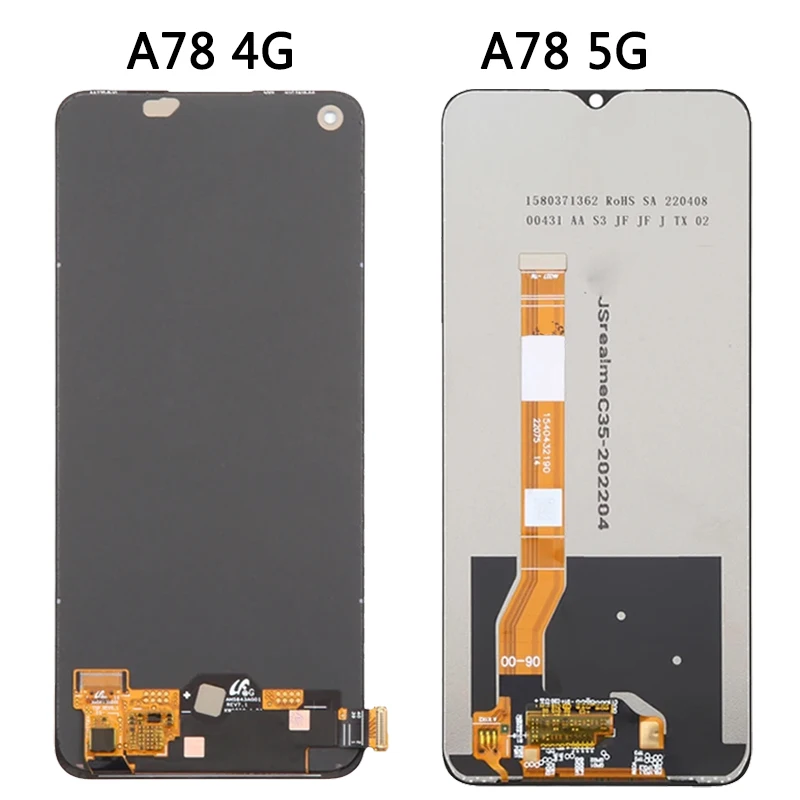 Original For Oppo A78 5G CPH2483 CPH2495 LCD A78 Display Screen+Touch Panel Digitizer For Oppo A78 4G CPH2565 LCD