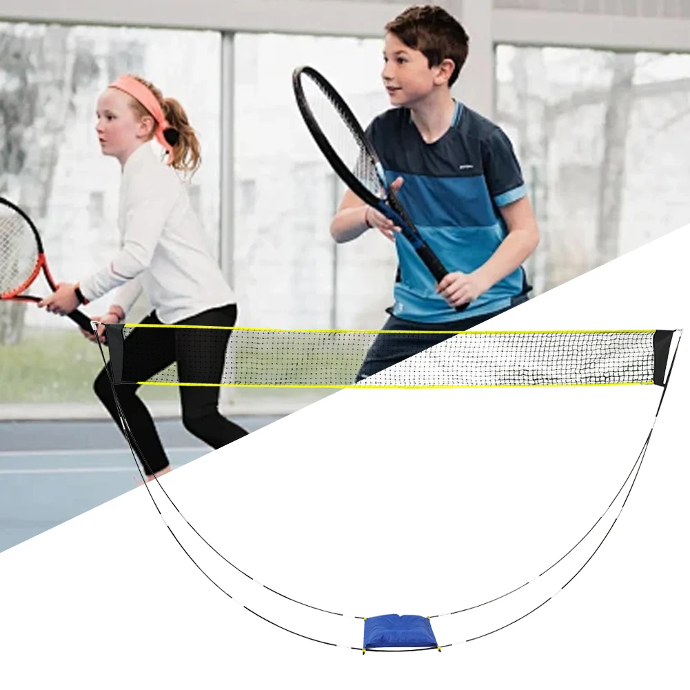 Portable Badminton Net Badminton Net Stand with Carry Bag Volleyball Net Detachable Multifunctional for Outdoor Training