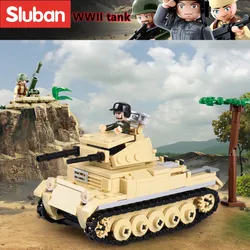 Sluban Building Block Toys WW2 Army Panzer II Tank 356PCS Bricks B0691 Military Construction Compatbile With Leading Brands