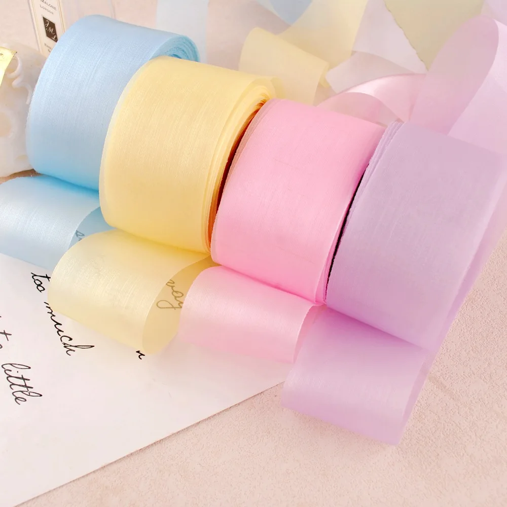 

4cm Glowing Satin Ribbon for DIY Bows, 25Yds Craft Ribbon for Hair Accessories, Kids Hair Bows, Shiny Fabric Trimmings