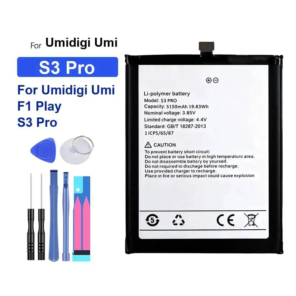 

For Umidigi Umi F1 Play S3 Pro Reliable Replacement 5150Mah Mobile Phone Battery