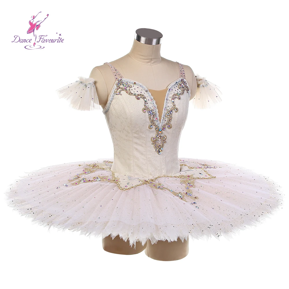 وصل حديثًا أزياء رقص باليه عاجية احترافية لعام 2026 توتو ذهبي لمسابقة الباليه