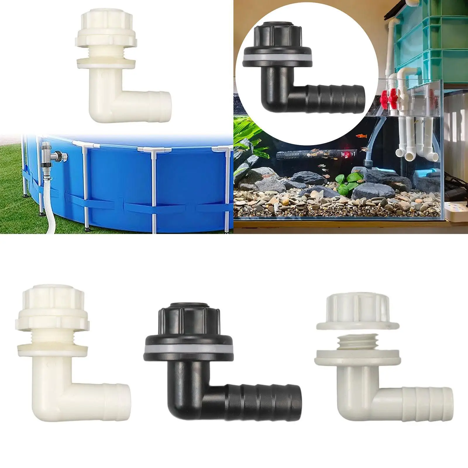 الكوع موصل خرطوم فوهة المناسب خارج محول استنزاف الملحقات سهلة الاستخدام #1