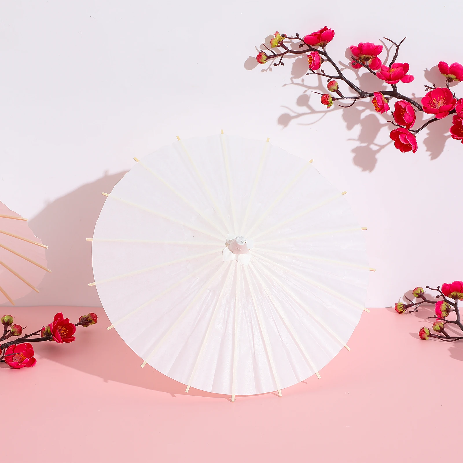 

2pcs White Blank Oiled Paper Umbrella 30cm Diameter DIY Handicraft Decor Miniature Parasols for Home Party Photography