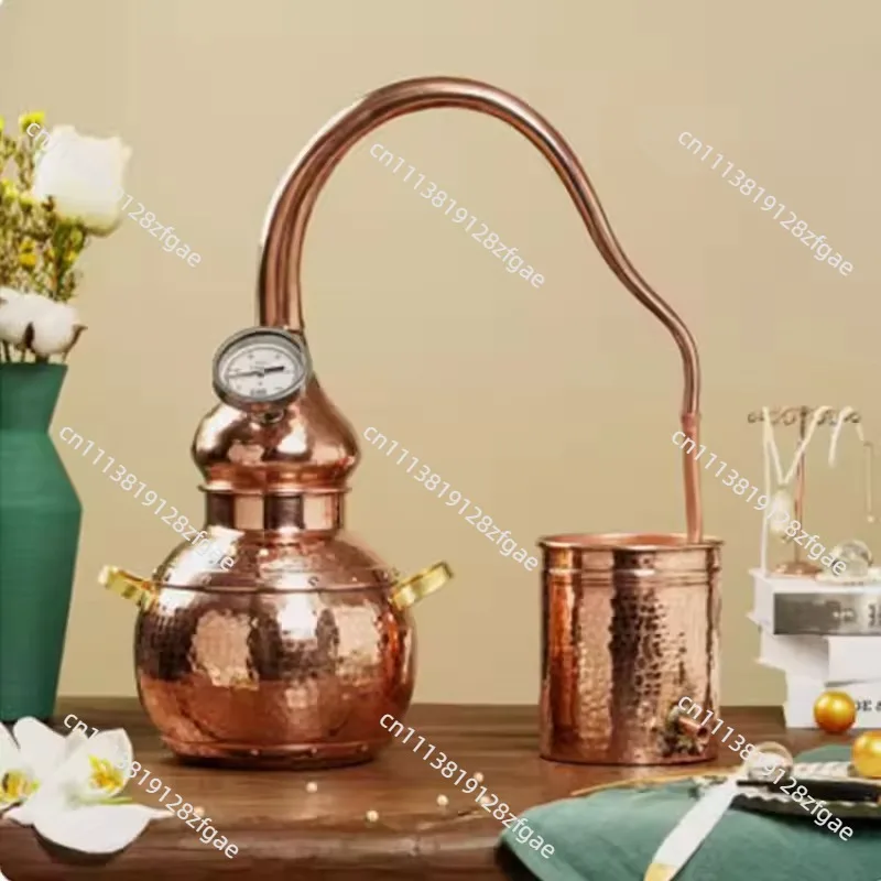 Small 5L Household Pure Dew Ancient Distillation Machine Gin Berry Gin Distillation Equipment Pure Copper Gin Purifier