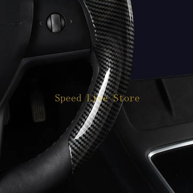 

547C Carbon Fiber Leather Anti-fur Steering Wheel Cover for Y Auto Protector
