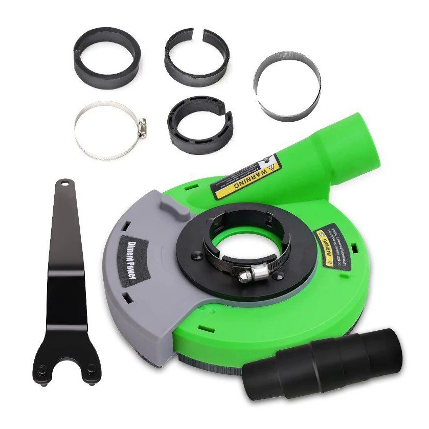 

HERZO-125mm, cubierta antipolvo, herramientas para molienda de superficies secas, Kit de cubierta de recolección de polvo