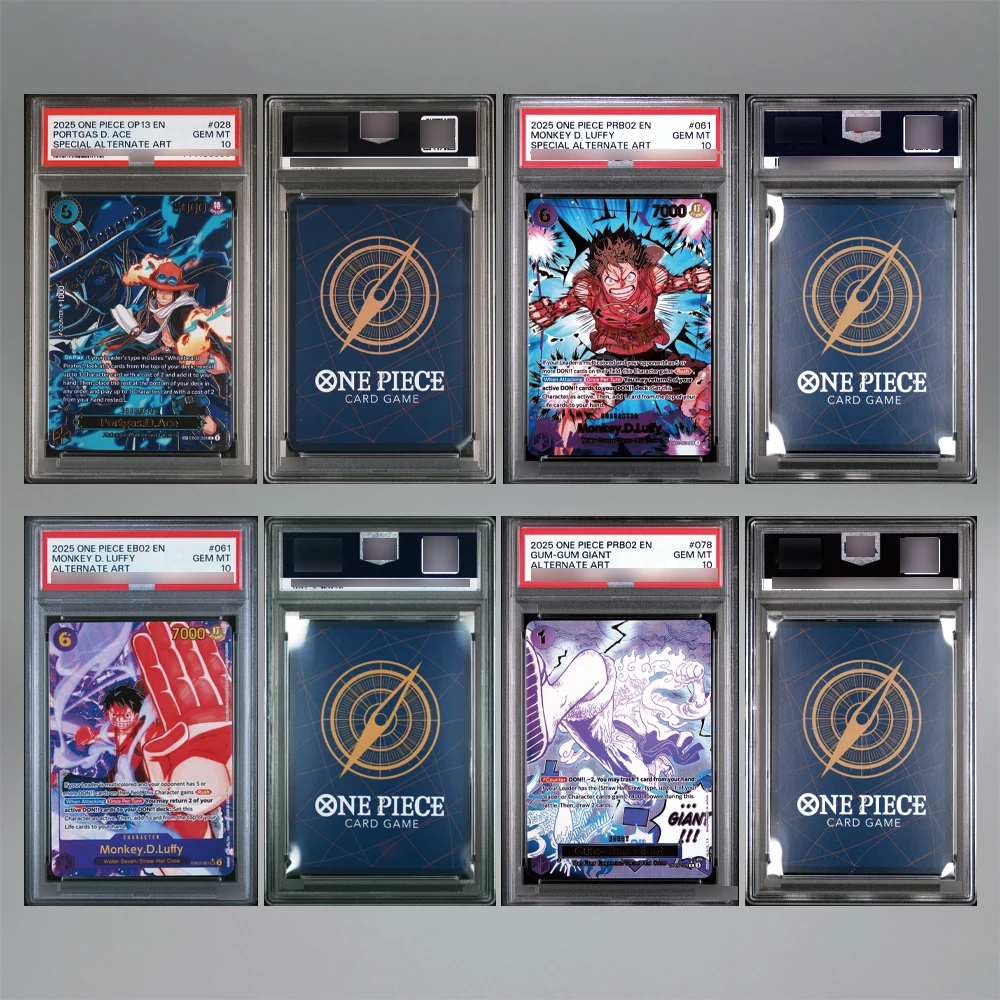 

DIY Self-made Anime OPCG Card Game Portgas D. Ace Monkey D. Luffy English Version 10Points Rare Rating Card Collecting Card Gift