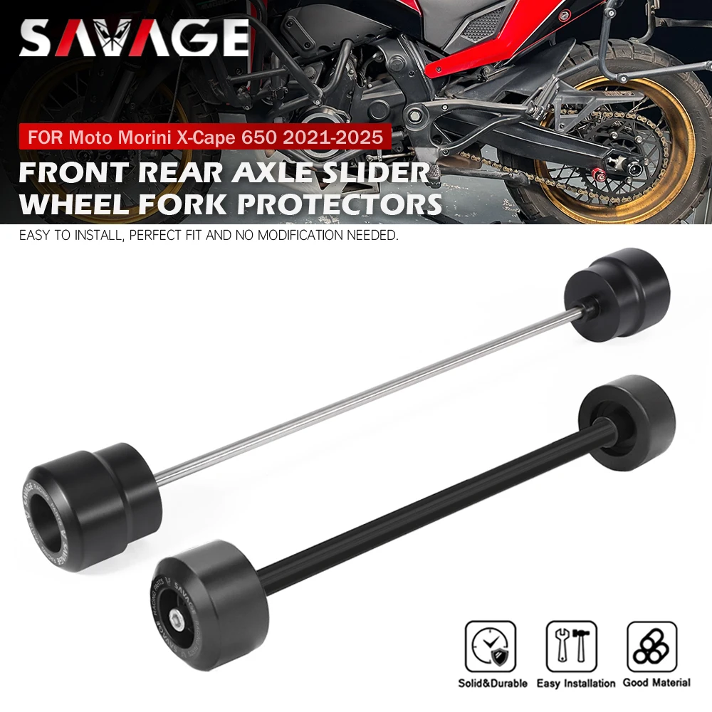 

For Moto Morini X-Cape 650 2021-2025 Motorcycle Front Wheel Axle Fork Crash Slider Rear Swingarm Protector XCape650 XCape 649